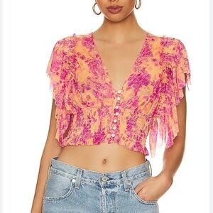 Free People Sugar Mesh Blouse